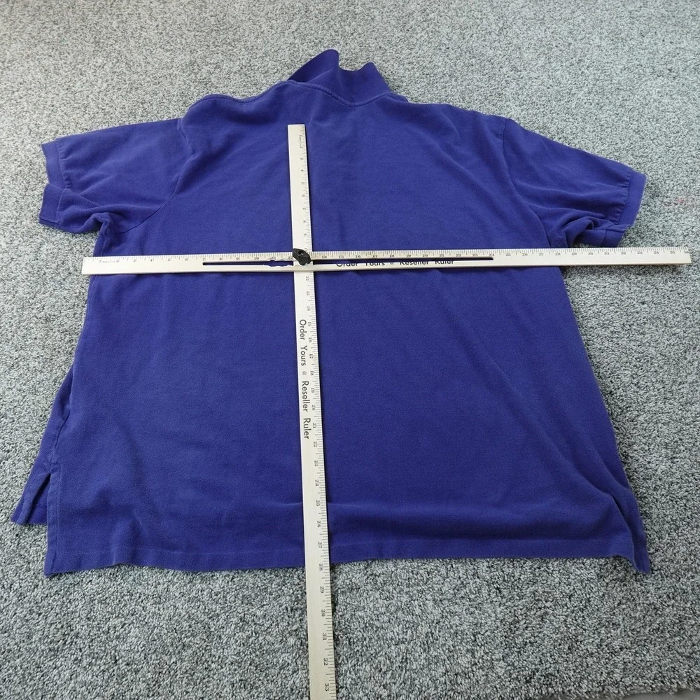 VTG Ralph Lauren Polo Shirt‎ Mens 3XB Blue Pique Pony Golf Short Sleeve Preppy